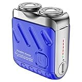 Mini Electric Shaver, Portable Dual Head Razor for Men, USB Rechargeable, IPX7 Waterproof Zinc Alloy, Type-C Fast Charge, LED Battery Indicator, Travel-Friendly