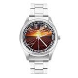 NTVOWPZO Three-Hand Analog Stainless Steel Watches for Men Easy Reader