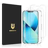 UNBREAKcable 2-Pack Screen Protector for iPhone 13/13 Pro, Double Shatterproof Tempered Glass [Easy Installation Frame] [9H Hardness] [99.99% HD] [Case Friendly] for iPhone 6.1 inch