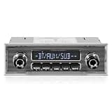 Retro Vintage Radio for Classic Vehicle - Single Din Bluetooth Car Stereo with AM FM USB AUX EQ Subwoofer RCA Output