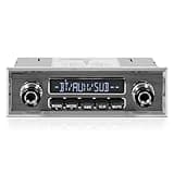 Retro Vintage Radio for Classic Vehicle - Single Din Bluetooth Car Stereo with AM FM USB AUX EQ Subwoofer RCA Output
