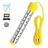 Immersion Water Heater Electric, Portable Bucket Heater with 304 Stainless Steel,Submersible Water Heater Heats up 5 Gallons of Water in Minutes for Home, Camping, and Outdoor Use