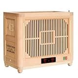 GoldenWave Smart Far-Infrared Sauna Heater 220V 4KW, High-Efficiency, Safe Wood Shell, Touch + Remote Control, Adjustable Temp for 210-350 cu.ft Home Hotel Dry DIY Sauna (4000W)