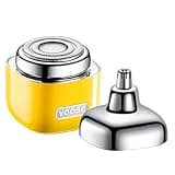 yoose 2-in-1 Grooming Tool for Men – Mini Electric Shaver & Nose Hair Trimmer, Alloy Unibody, Compact & Travel Ready, IPX7 Waterproof, USB-C Rechargeable for Quick Touch-Ups, Yellow