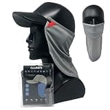 CoolNES - UV Sun Protection Neck Drape Adjustable Multifunctional 2 in 1 Face Covering for Outdoor Fishing - Unisex LightGray