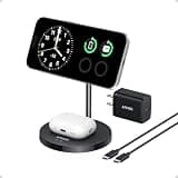 Anker MagSafe Compatible MagGo Charger Stand, iPhone 17 Wireless Charger, 2-in-1 Charging Station, Qi2 Certified 15W Fast Charging, for iPhone 17/16/15/14/13/12, AirPods Pro (40W Adapter Included)