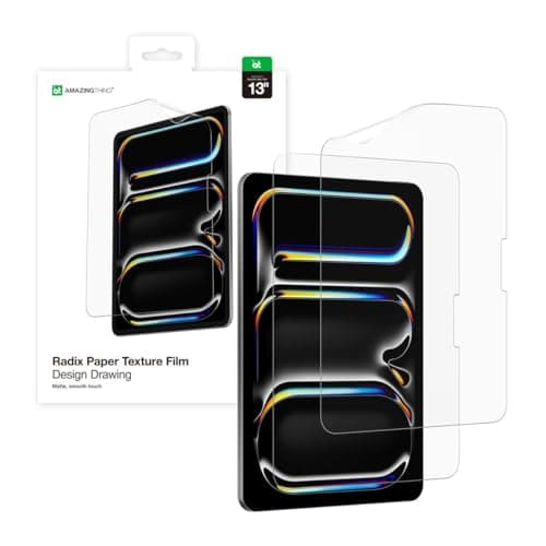 AMAZINGTHING for iPad Pro 13-inch M5/M4 [RADIX - Paper Pro Design Drawing Film] Screen Protector, Matte Paper-Texture Writing Film, Anti Glare, Drawing and Writing Like on Paper, High Touch Sensitivity