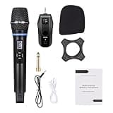 Daconovo Wireless Microphone System Receiver Handheld Mic UHF Anti Howling Reverberation Home Cinemas Karaoke Speech Wedding Party Singing Rechargeable Wireless Microphone (1 Receiver with 1