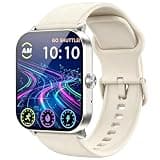 ganopterygon Smart Watch for Men Women, 1.83" HD Touch Screen Smartwatch with Bluetooth Calling, 130+ Sport Modes Fitness Tracker with Sleep Monitor(White)