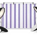 Purple Striped Backdrop 10x8ft Farmhouse Vertical Stripes Geometric Photography Backdrop Fabric Photoshoot Background Tapestry Banner for Birthday Baby Shower Decoration Party Video Photo Studio Props