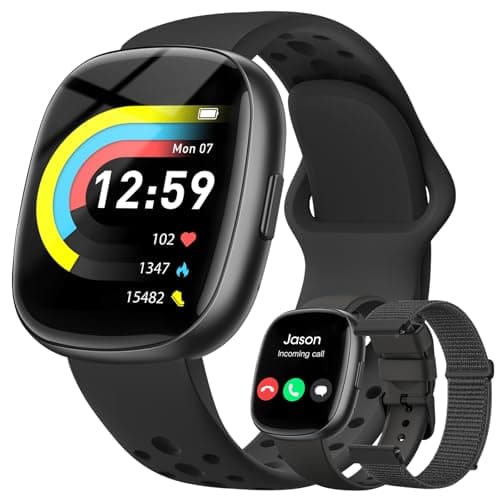 Smart watch for Men Women Fitness: 1.83"Fitness Tracker with Blutooth Call 24/7 Heart Rate SpO2 Sleep Monitor IP68 Waterproof 120+Sport Mode Activity Tracker Compatible iPhone Android Phones (3 Bands)