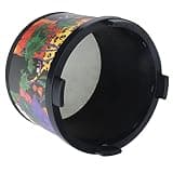 Omquot Fine 8 Inch Empty Floor Drum with Excellent Percussion Sound for Children, Music Education Instruments, Wood Ring and Polyester Leather, from 3 Years, Colorful