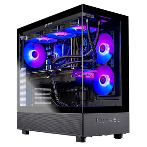 Skytech Gaming Azure 3 Gaming PC, AMD Ryzen 7 7800X3D 4.2GHz, AMD RX 9070XT 16GB VRAM, 1TB Gen4 NVMe SSD, 24GB DDR5 RAM 6000, 850W Gold ATX 3 PSU, 360 ARGB AIO, WI-FI 5, Windows 11, Desktop