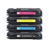 XcjyOPB Toner Cartridge Set Q6000A Q6001 Q6002 Q6003 124A Compatible with Color Printers 1600 2600n 2605 2605dn 2605dtn