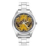 NTVOWPZO Three-Hand Analog Stainless Steel Watches for Men Easy Reader