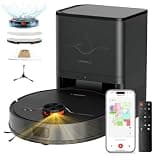uninell Robot Vacuum and Mop with Self-Emptying Station, LiDAR Navigation Creates No-Go Zones, 7000Pa Suction for Pet Hair on Carpets, Works with Alexa Dark Gary