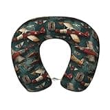 Hekroxu Airplanes and Aviation Signs (2) Print Travel Pillow Pure Memory Foam Neck Pillow Airplane for Traveling,Car, Train,Napping,Traveling,Washable Cover