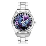 NTVOWPZO Three-Hand Analog Stainless Steel Watches for Men Easy Reader