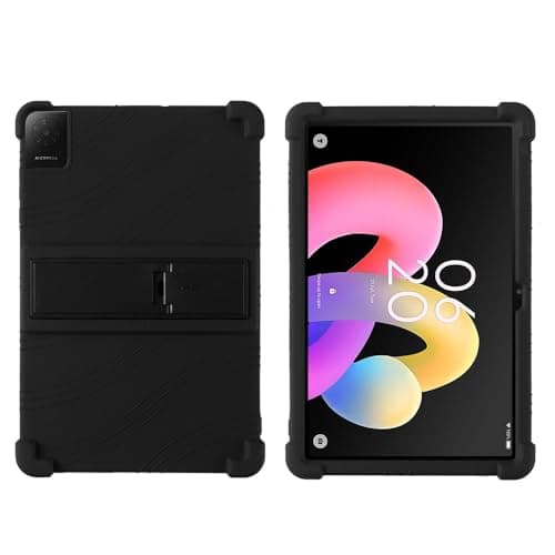 BLCshine Case for TCL Tab 10L Gen4 10.1 inch 2025 (8483A), Lightweight Rugged Shockproof Soft Silicone Protective Cover with Adjustable Stand - Black