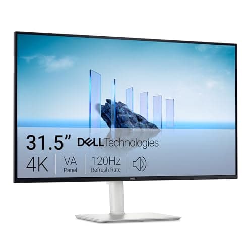 Dell 32 Plus 4K Monitor - S3225QS - 31.5-inch 4K (3840 x 2160) up to 120Hz 16:9 Display, VA Panel, AMD FreeSync Premium, 99% sRGB, 95% DCI-P3, 1500:1 Contrast Ratio, Comfortview - Ash White