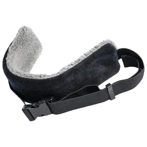 Chewtoyo 2 Pcs Black Airplane Travel Pillow, Polyester, Adjustable Headrest, Neck Support, Including Strap, 12.20 in / 31 cm, Soft