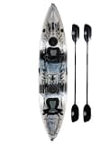 BKC Brooklyn 12.5 Tandem Fishing Kayak, 2 to 3 Person Sit-on-Top