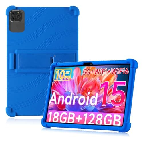 HUKWIMO Case for Vyrolinia ZB32 PRO, 10.1inch, Soft Silicone Shockproof Tablet Cover, Shockproof Rugged Protective Case, Full Body Protective Anti-Scratch Flexible Bumper (Blue)