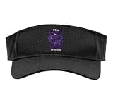 Heart Design with Purple Butterflies and Stars Sport Sun Visor, Adult, One Size, Black