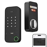 ThorBolt X1 Apple Home Key Lock, iOS ONLY Smart Keyless Entry HomeKit Door Lock with Fingerprint, Keypad Deadbolt Lock Works with HomeKit Over Thread (Border Router Required), IP65 Weatherproof, Black
