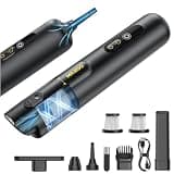 Mr.ego Car Vacuum Portable Cordless, 26000Pa High-Power Handheld Vacuum & Air Duster with Brushless Motor, Multi-Nozzles, Green LED Light & Washable Filter for Car, Home, Office Desk & Keyboards