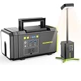MARBERO [FathersDayGifts] 118Wh Portable Power Station with Telescopic Camping Lights for Camping Hiking 32000mAh 160W Max Power Bank with AC Outlet USB DC Output for Emergency