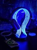 CoolGift Mart Light Up Headphone Stand with 16 Color Lights, PCB Pattern Acrylic Headset Stand with 1 USB and 1 Type-C Charging Ports, Gifts for Gamers Men Boy Father Dad and DJ Music Lovers