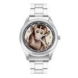 NTVOWPZO Three-Hand Analog Stainless Steel Watches for Men Easy Reader