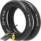 Ultraverse 20 x 4.0 Inner Tube Set with Schrader Valve - Ideal for Mountain Bikes & E-Bikes with 20-Inch Fat Tires - Durable & Reliable Performance- 2 Pack with Tyre Levers