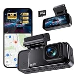 COOLCRAZY 4K Dash Cam Front, Built-in WiFi GPS, Dash Camera for Cars, 3.2" IPS Screen Dashcam with App Control, Free 32G Card, 170°Wide Angle, 24H Parking Mode, WDR, Night Vision, G-Sensor