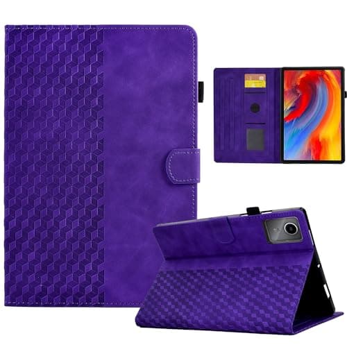 FortisShield for Lenovo Tab M11 TB330FU/Lenovo Xiaoxin Pad 2024 TB331FC,Premium Leather Case Slim Folding Stand Folio Cover Protective Cover Auto Sleep Wake for Lenovo Tab M11(Purple)