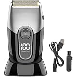 Electric Head Shaver for Bald Men, Rechargeable USB Shaving Razor with 3-Blade System, LCD Display, Quick Charge, FCC & CE Certified, Travel Friendly