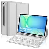 Keyboard Case for Samsung Galaxy Tab S10 FE+ Plus 13.1’’ 2025, Galaxy Tablet S10FE+ Case with Detachable Keypad, Protective Cover with S Pen Holder for Samsung Tab S10FE Plus 13.1 Inch Keyboard, Grey