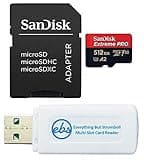 SanDisk 512GB Micro Extreme Pro Memory Card Works with DJI Air 2S, Air 2, Mini, Mini 2, Mavic 2 Drone (SDSQXCD-512G-GN6MA) Bundle with 1 Everything But Stromboli MicroSDXC & SD Card Reader