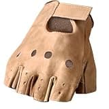 Milwaukee Leather Unisex Leather Fingerless Motorcycle Riding Gloves
