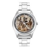 NTVOWPZO Three-Hand Analog Stainless Steel Watches for Men Easy Reader