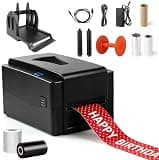 High-Speed Digital Satin Ribbon Printer, 300 Dpi, Foil Stamping, 127mm/s, Supports 50+ Languages, USB Connection, Lanyard Fabric Label Maker, No Bluetooth NoBluetooth