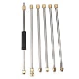 Vistreck 90 Inch Pressure Washer Extension Wand with 1/4 Inch Quick Connect, Ideal for Roof Cleaning - 6Pc Set