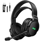 Acer Wireless Gaming Headset for PS5, PC, PS4, Switch, Mac & Laptop, Tri-Mode 2.4GHz Wireless/Bluetooth 5.4/3.5mm Wired, Suspension Headband, 50mm Dynamic Drivers, Detachable ENC Mic, Black