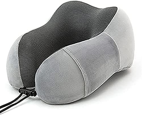 SMSOM Travel Pillow,Travel Neck Pillows for Sleeping,Memory Foam Soft Comfort &Support Pillow for Airplane/Car/Office/Home Rest Use (Color : A)