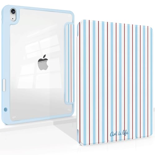 PeculiChic Case Compatible with iPad (A16) 11th Generation 11 Inch 2025/10th Generation 10.9 Inch 2022, Shockproof Hybrid Slim Stand Cover with Clear Back Shell & Pencil Holder, Auto Wake/Sleep, Z031