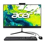 acer Aspire C24 AIO Desktop | 23.8" Full HD IPS 120Hz Display | AMD Ryzen 5 7430U Hexa-Core Processor | AMD Radeon Graphics | 16GB DDR4 | 512GB SSD | Wi-Fi 6E | USB Keyboard & Mouse | C24-2G-UR15