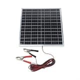 Monocrystalline 12w Solar Panel Portable Photovoltaic Module With Red Black Clips For 12v For Battery System Camping Rv Boat And Home Use
