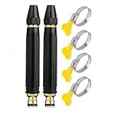 2 PCS High-Pressure Car Wash Water Gun with Booster Nozzle – Adjustable Spray for Watering Plants, Garden Hose Connector with Leak-Proof Clamps for Patio and Outdoor Cleaning