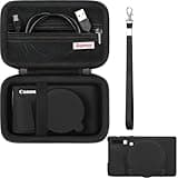 Supmay Case for Canon PowerShot SX740 HS, SX730 HS Camera, Hard Case*1+Soft Silicone Cover*1, SX740/SX730 Digital Camera Soft Silicone Protective Bag with Removable Lens Cover, Black
